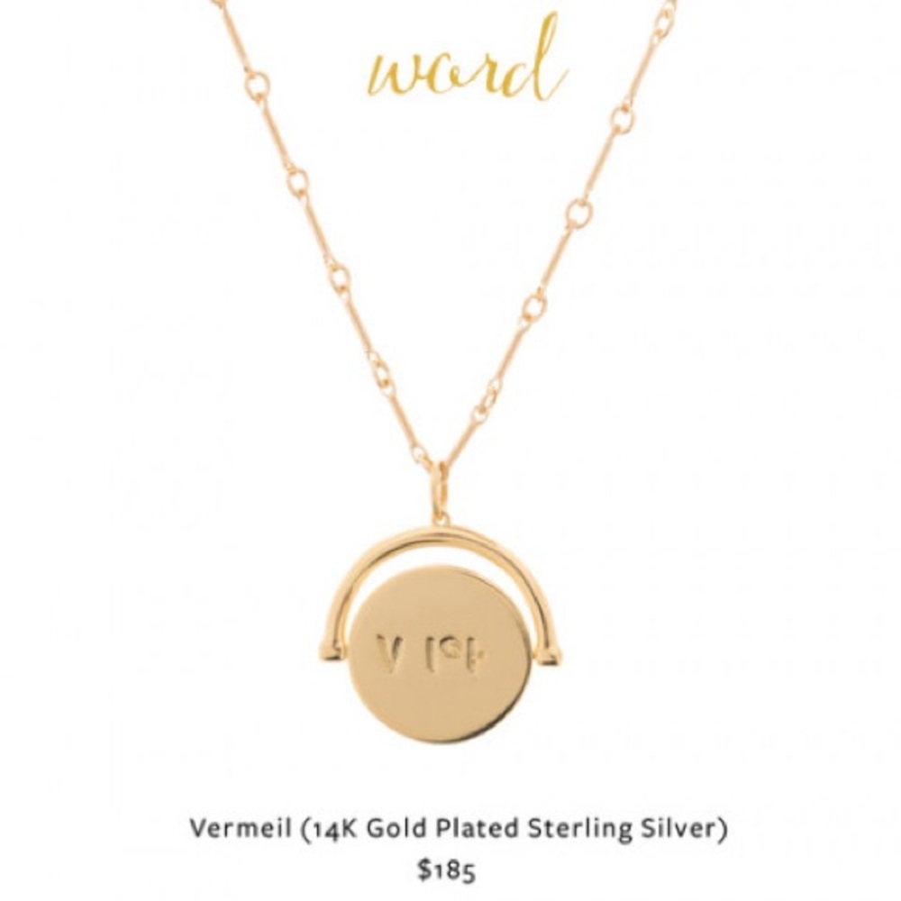 Lulu dk Wish Code necklace 14k gold